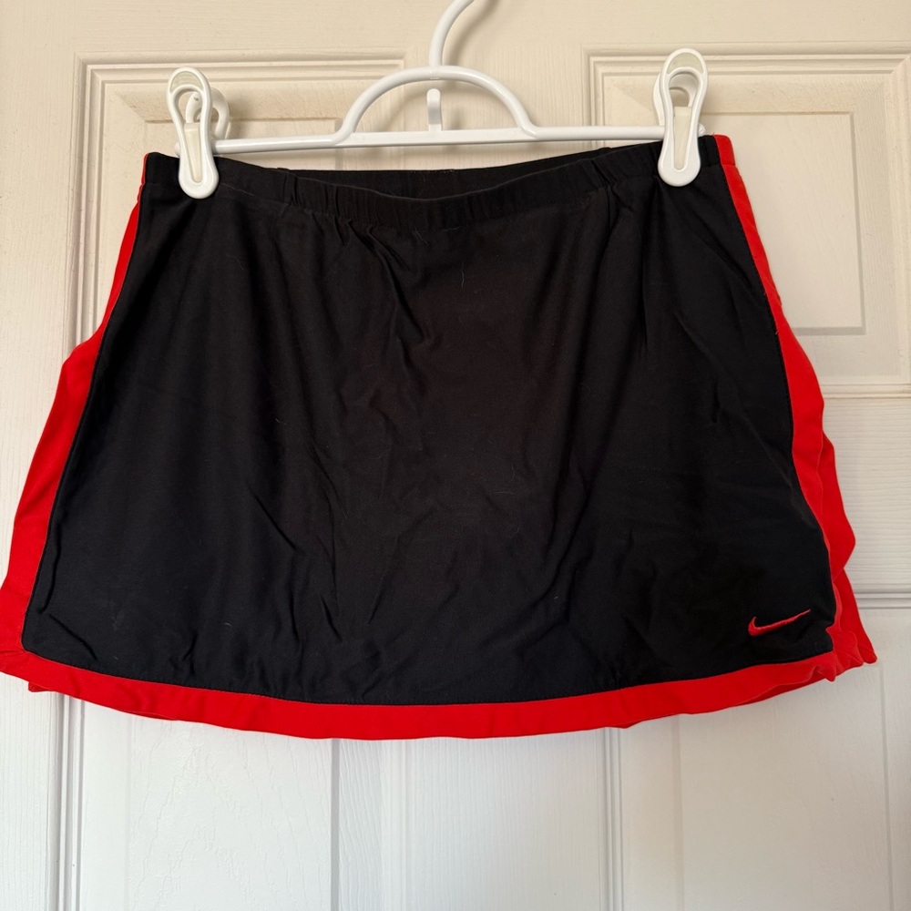 Nike Women's Black and Red Skort